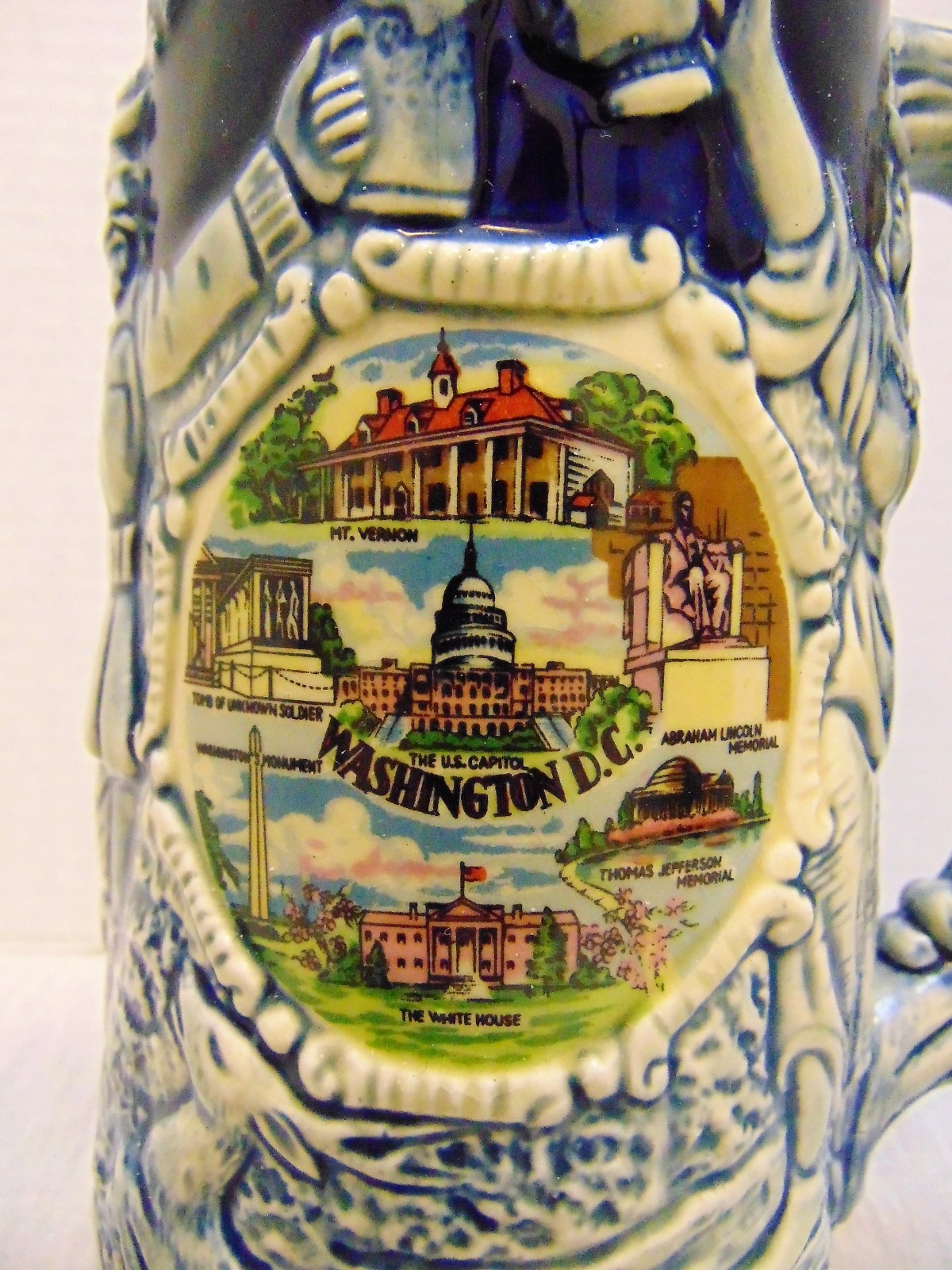 Vintage Big Ceramic Beer Mug Washington DC Made in Japan