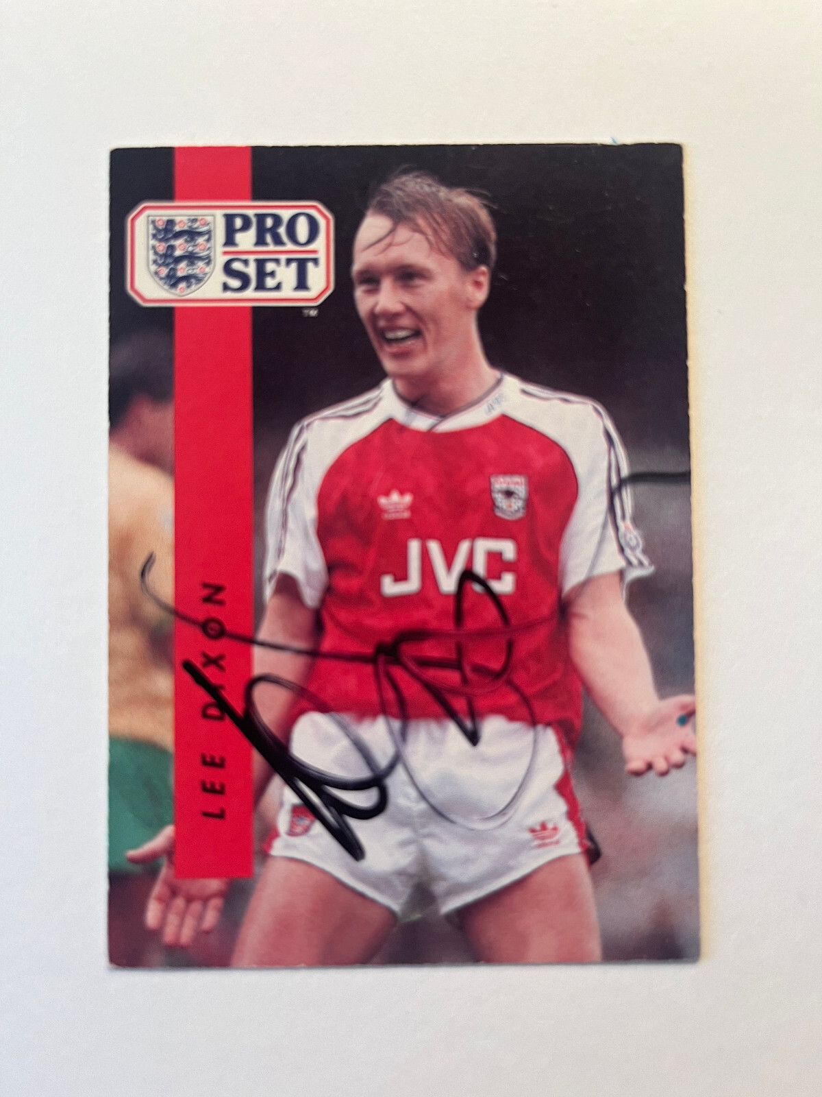 Hand signed football trading card of LEE DIXON, ARSENAL FC