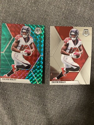 2020 Panini Mosaic Calvin Ridley 2 Card lot Mosaic Prizm And Base #16 Falcons