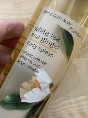 Bath & Body Works Pleasures White Tea & Ginger Body Splash 8 oz Discontinued
