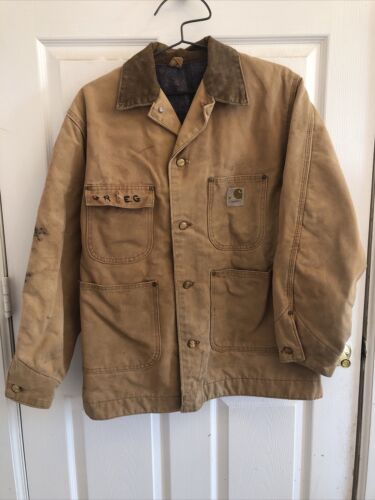 Vintage 70s Carhartt Jacket Coat Canvas Barn “GREG” MENS 40 USA GOOD  Condition