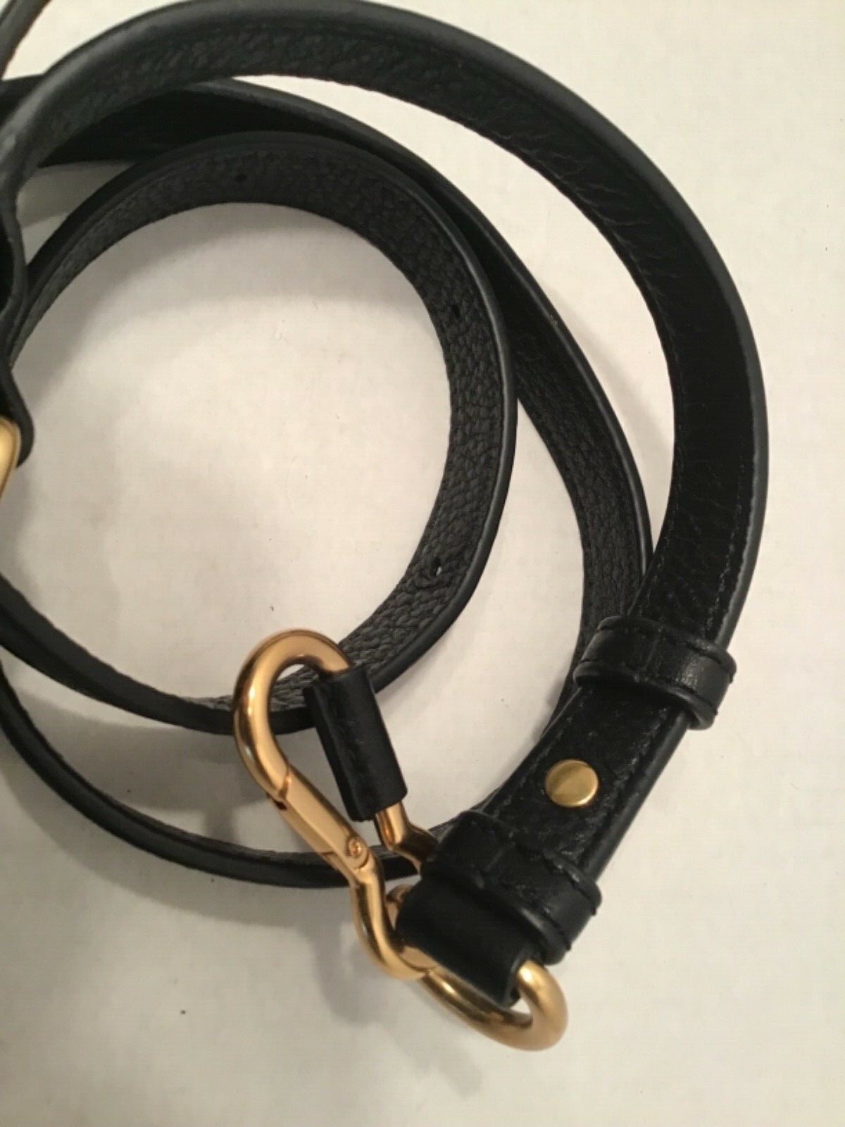 Marc by Marc Jacobs Handbag Satchel Long Strap Black Leather Gold Tone Hardware