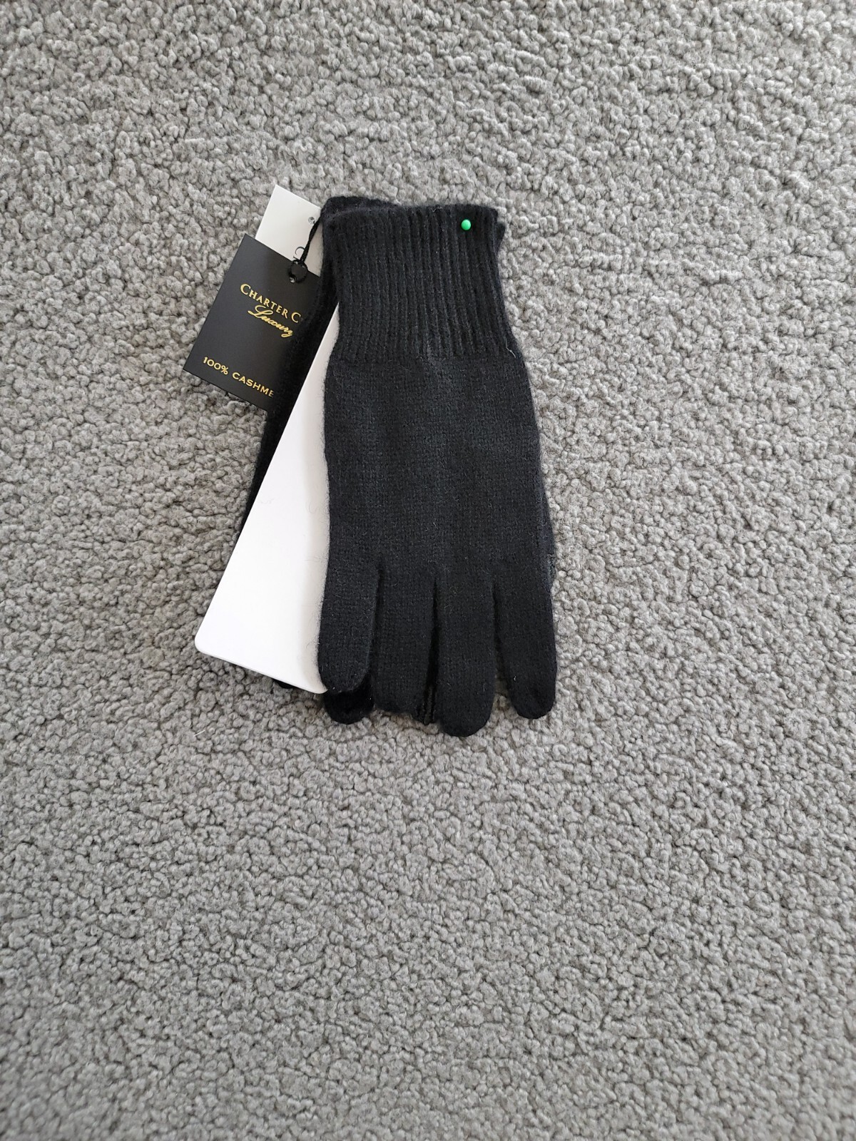 Charter Club Cashmere Touch Gloves Women's One Size Black Pull On - Picture 7 of 13