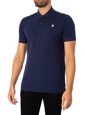 

Мужская рубашка-поло G-Star RAW Dunda Slim, синяя, Синий, D11595-5864-6067
