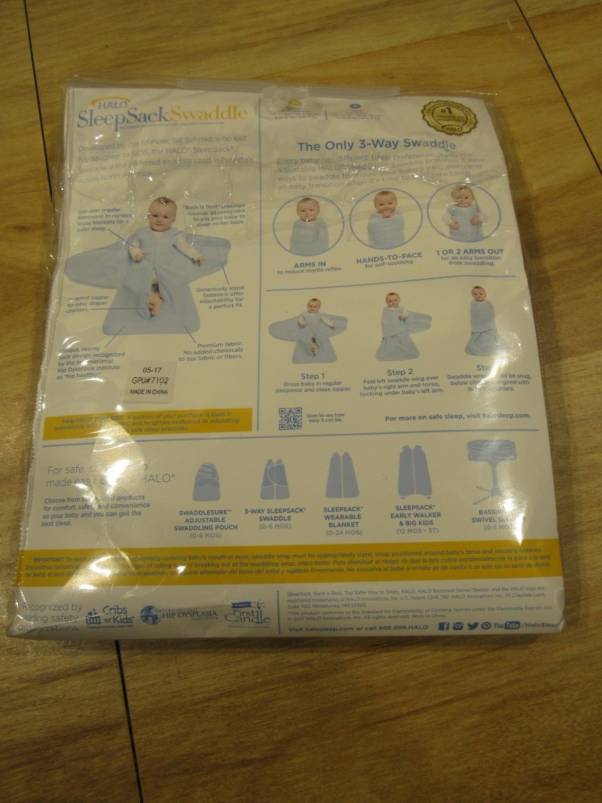 HALO SLEEP SACK SWADDLE NEW BORN BIRTH TO 3 MOS NWT