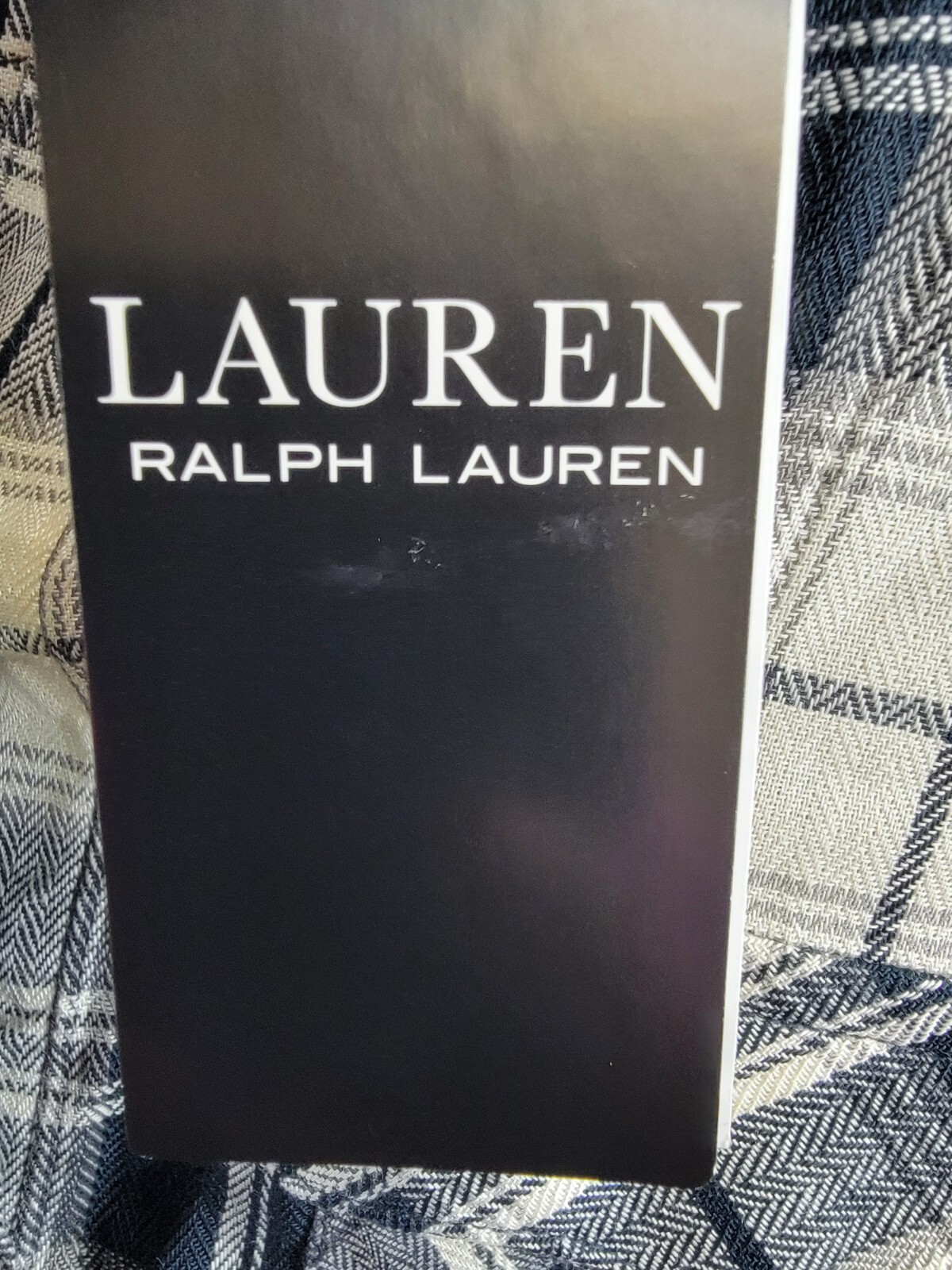 Lauren Ralph Lauren Embroidered Plaid Shirt Women's M Black/Cream Snap Closure - Picture 18 of 19