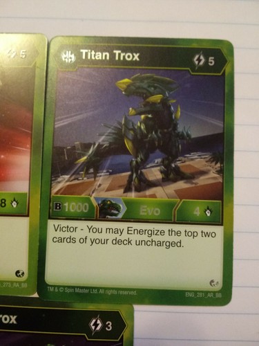 Bakugan Battle Planet Ventus Titan Trox lot all 3