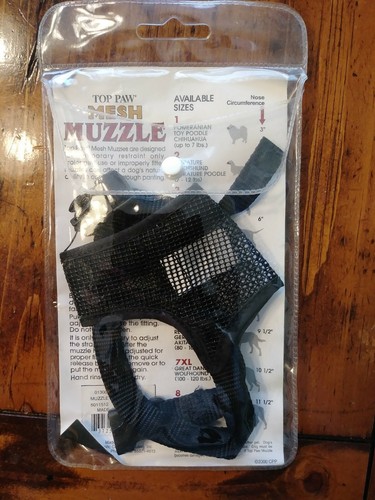 Top Paw dog muzzle size 4. 6