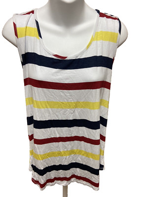 Cha Cha Vente Sleeveless Tank Top Size Medium Womens Striped New NWT Open Back M