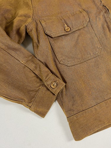Pre-owned Levi's Levis Made And Crafted Lmc Union Trucker Jacket Nugget Yellow Rinse Brown Xl