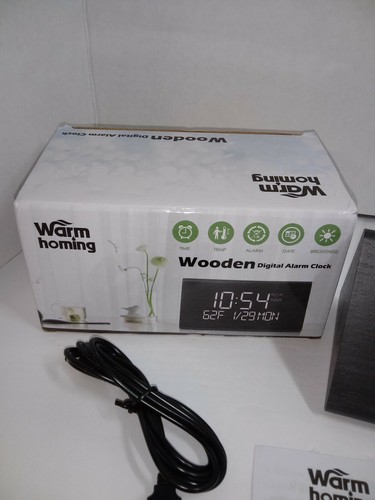 Led Wooden Digital Alarm Clock