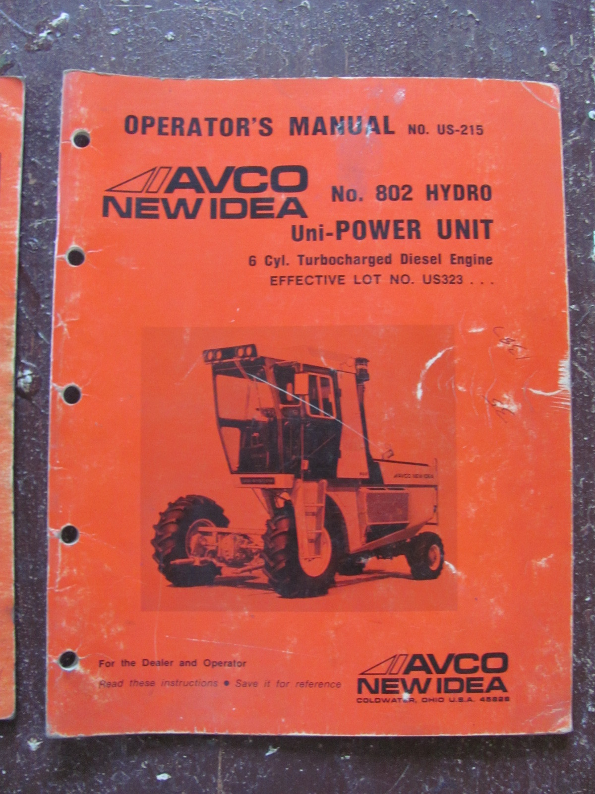 New Idea 705 801 802 Uni Power Unit Operators Manual Lot
