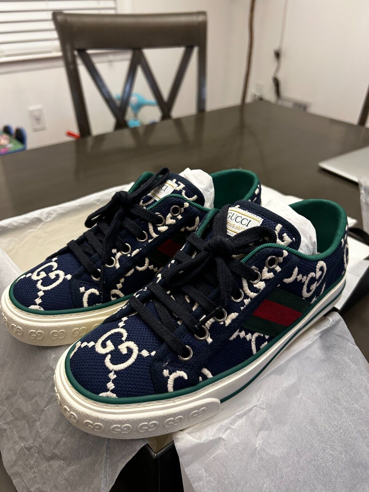 Gucci Tennis 1977 'Ink blue' sneakers women size 36 | eBay Gucci Tennis 1977 'Ink blue' sneakers women size 36 | eBay