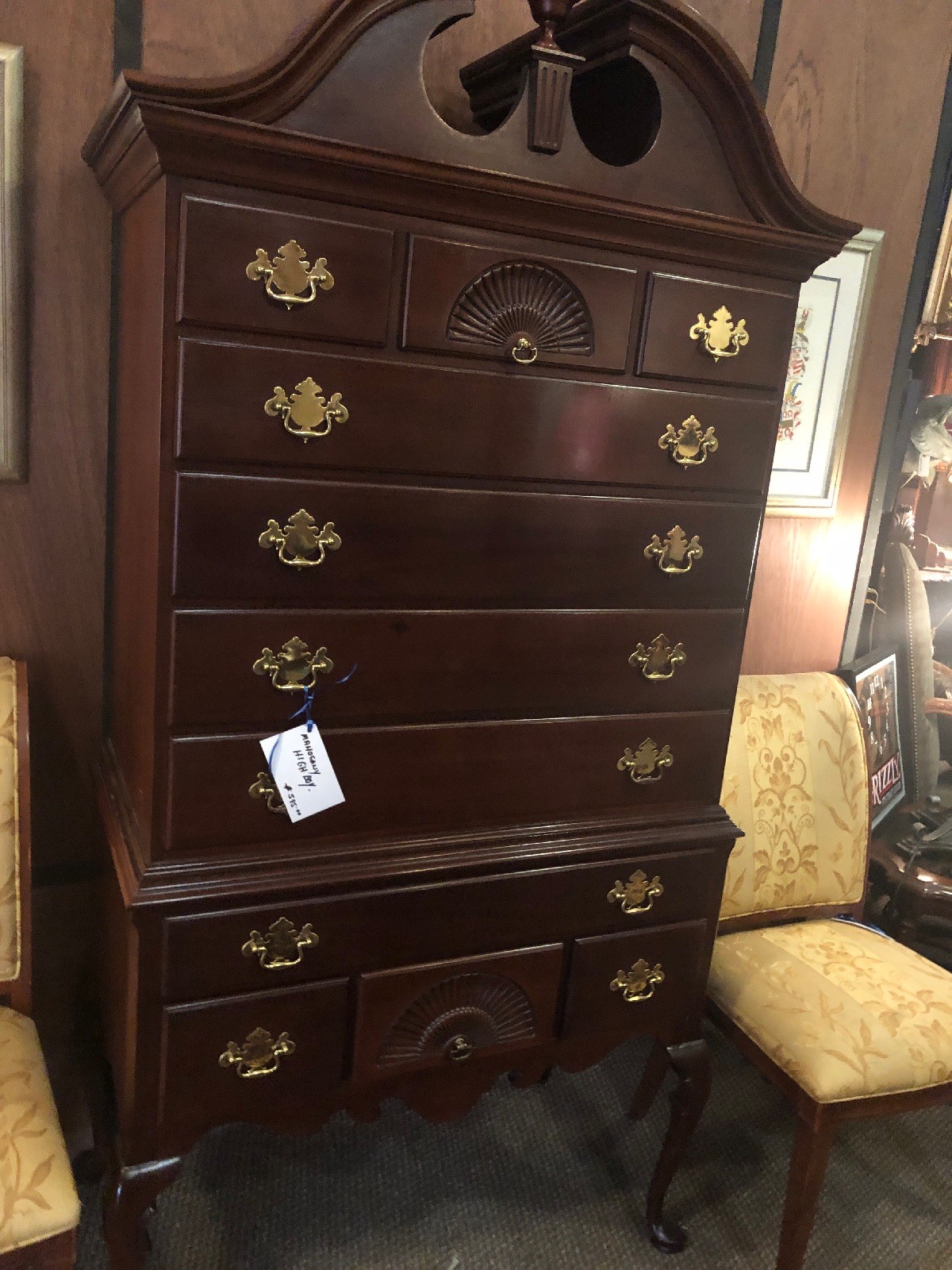 Gorgeous Mahogany Highboy Dresser