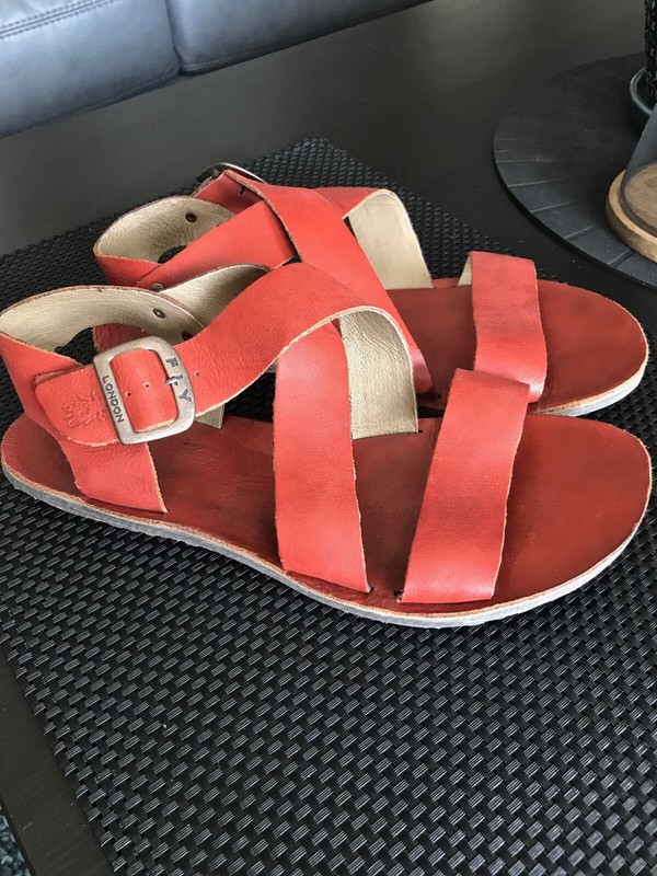 fly london orange sandals