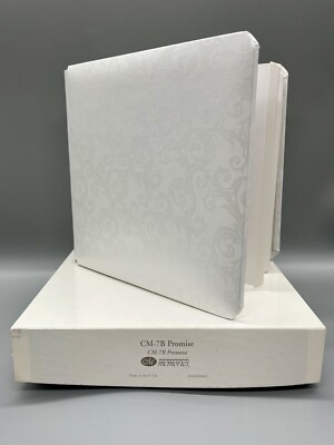 NEW ~ Creative Memories 7 x 7 PROMISE Wedding Album White Scrolls & Original Box