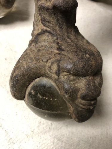 Antique Table Claw Feet Glass Marble Ball