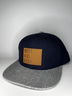 Best Kid Ever Trucker Hat- Blue & Gray Mesh