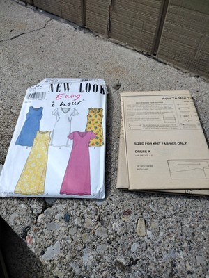 New Look 6750 Simple Dress Sewing Pattern Easy 2 Hour 8-18 Knit Uncut