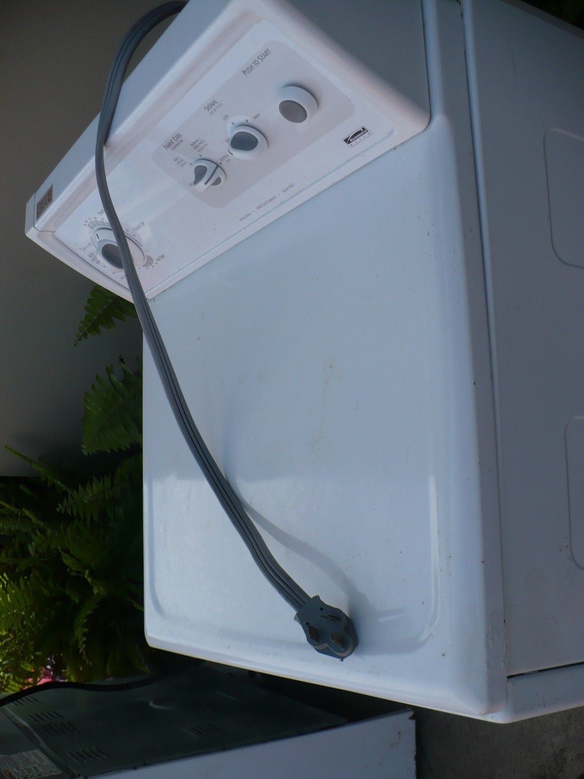 USED KENMORE ELITE DRYER. MODEL MP3225720. NEEDS HEATING ELEMENT.