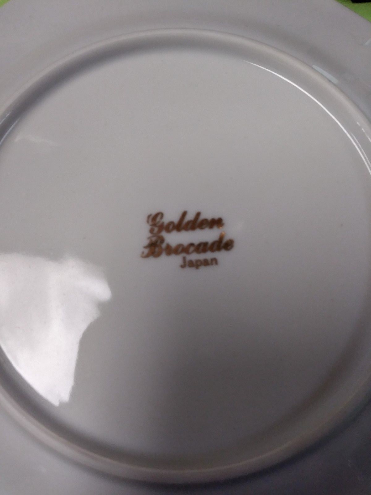 GOLDEN BROCADE HUMMINGBIRD CHINA OCTAGON PLATE