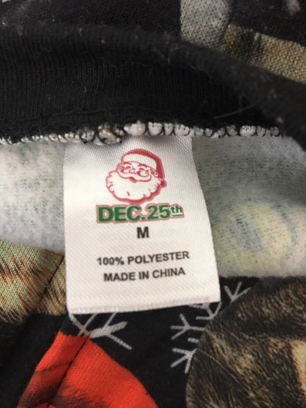 Unisex Cat Pajamas Size Medium One Piece Zip Up Christmas
