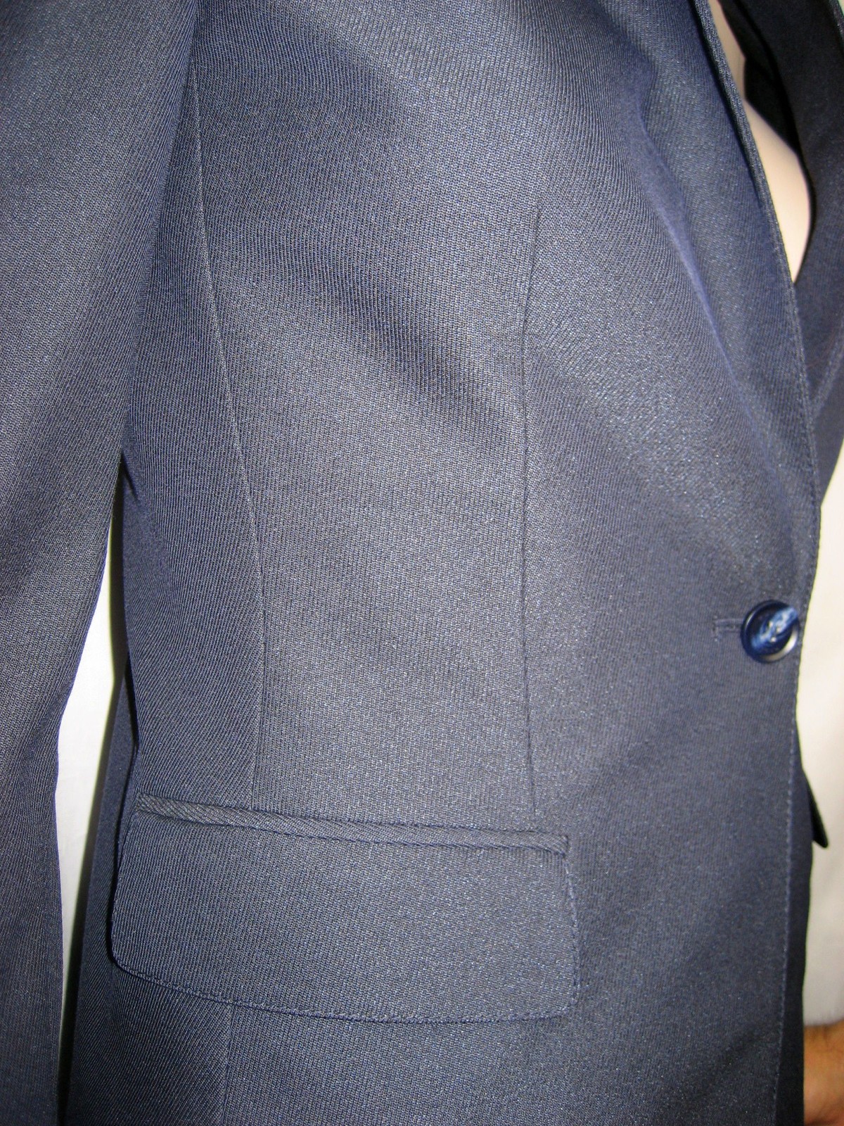 Pre-owned Burberry $1,595  Prorsum 4 38 Women Wool Blend Tuxedo Jacket Tailored Blazer Lady In Blue