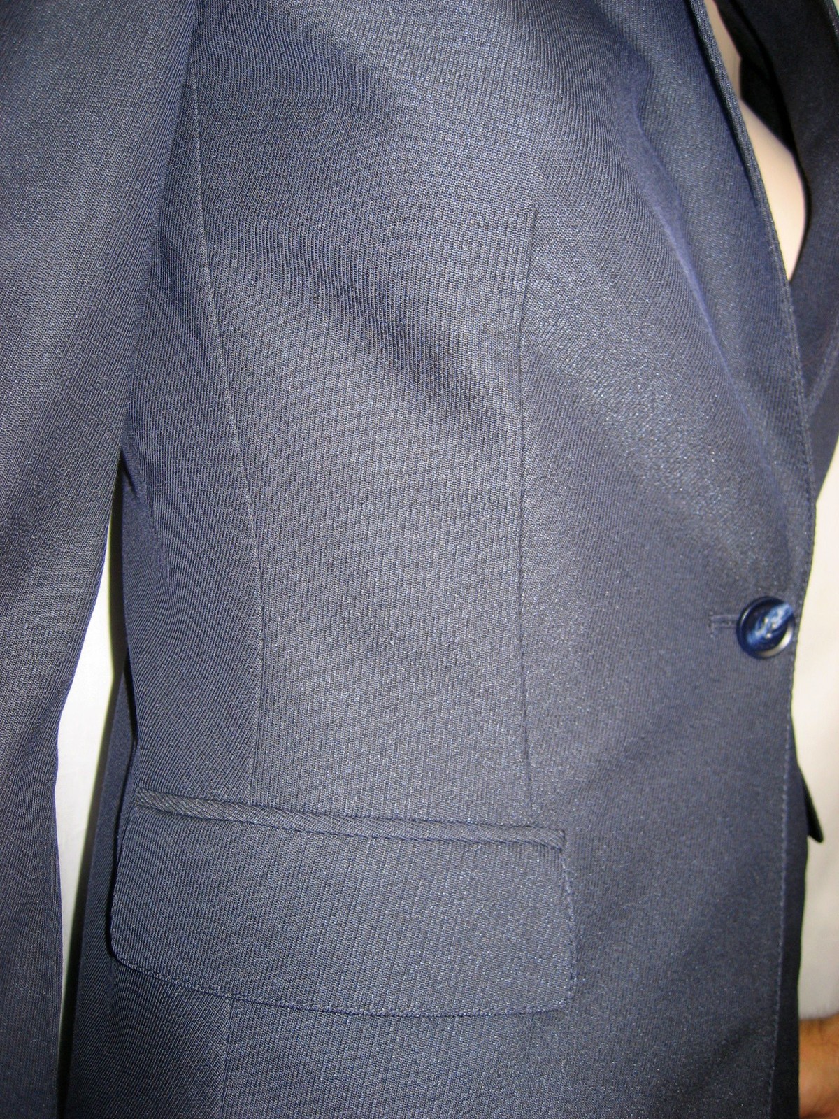 Pre-owned Burberry $1,595  Prorsum 4 38 Women Wool Blend Tuxedo Jacket Tailored Blazer Lady In Blue