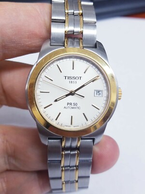 TISSOT PR50 TITANIUM 1853 チタン製腕時計 Tissot PR 50 Men's Watch 36mm Automatic J374/474 Excellent