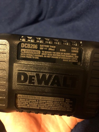 BRAND NEW DEWALT DCB206-2 20V MAX LITHIUM ION XR 6.0AH 2 PACK BATTERIES