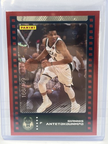 2019 Panini Stickers Giannis Antekounmpo Red Full Card 166