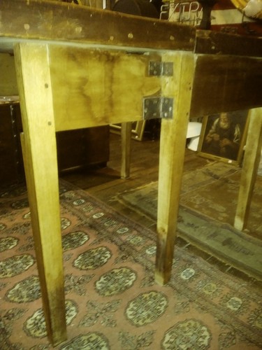 19th Century Primitive Wooden Sorting Table, Rare, Americana.