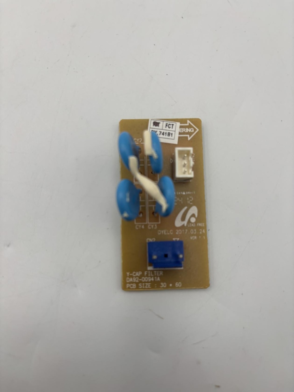 Samsung DA92-00941A Refrigerator Main Control Board, PCB#LB66
