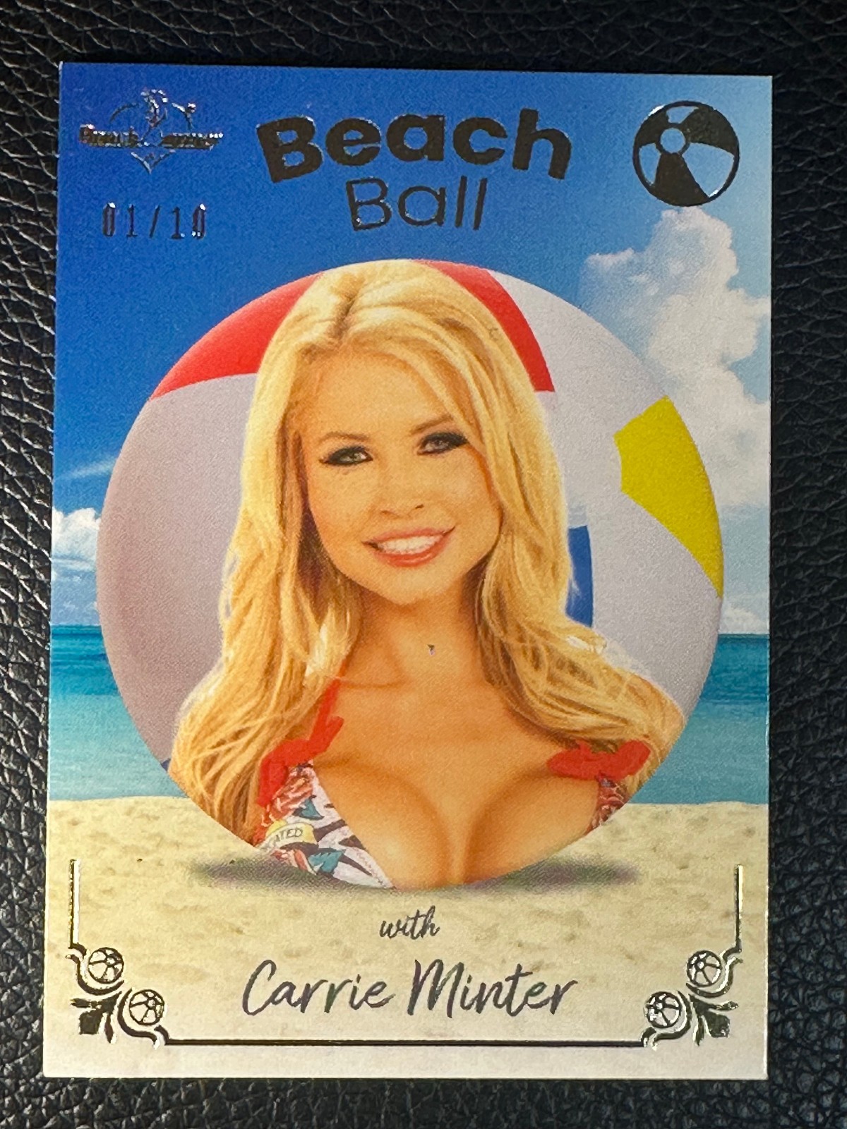 2022 Bench Warmer Beach Ball Gold Foil Carrie Minter 1/10