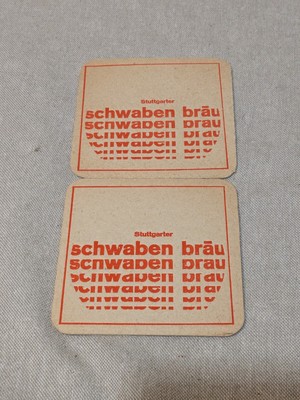 Unique Breweriana - Schwaben Bräu, Stuttgart, Germany Beer Mat / Coaster