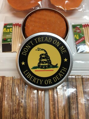 Fire Starter , ( 15 Wafers ) , Camping , Hiking , Don t Tread On Me , Survival ,