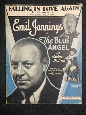 1930 FALLING IN LOVE AGAIN Sheet Music 6pgs VG 4.0 Marlene Dietrich / Blue Angel