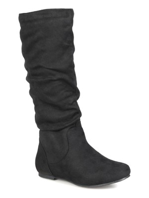 

JOURNEE COLLECTION Женские черные комфортные ботинки Rebecca Round Toe Slouch, Черный, REBECCA-02-BLK-065