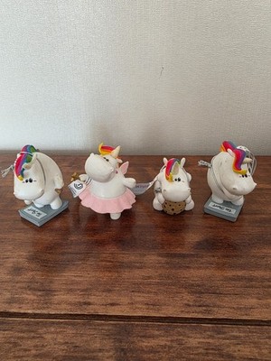 Bullyland Pummeleinhorn Sammelfiguren Bundle – 4 Figures – With Tags – Playworn