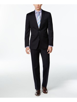 

CALVIN KLEIN Мужской темно-синий однобортный приталенный блейзер, Navy