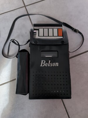 Belson Bc -275 Tape Recorder Rétro Vintage Cassette Testé + Micro + Sacoche 70's