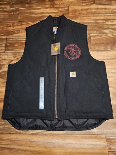 NEW Vintage Carhartt Quilted Puffer Lined Duck Canvas Vest