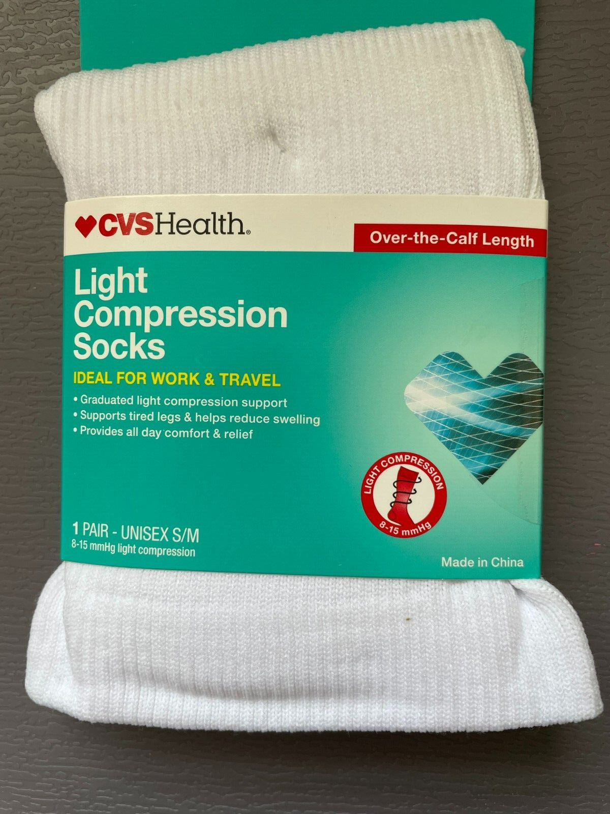 Unisex S/m 8-15 Mmhg , White, Cvs Brand