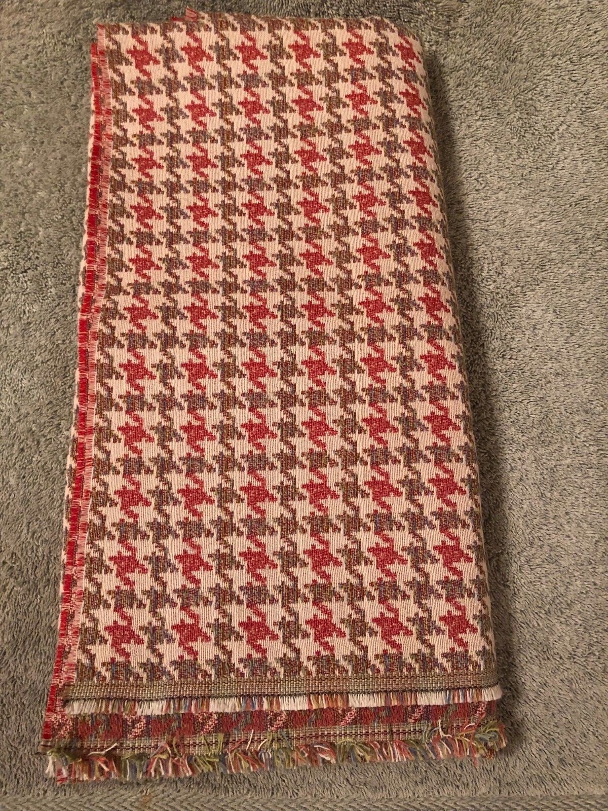 Heavy upholstery fabric pretty, light olive green & terra Cotta color 58