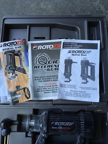 RotoZip Spiral Saw SCS01 With Plastic Case & Manuals