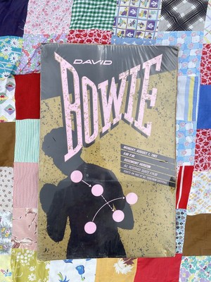 vintage 80s David Bowie Rosemont Horizon poster BRS CO. serigraphics SEALED