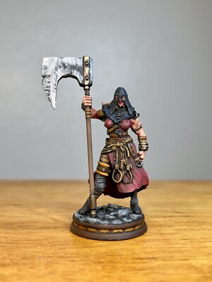 Painted Miniature Fighter, Painted D&D Miniature Pro Painted DND Pathfinders