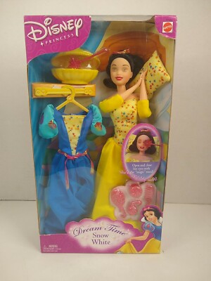 Disney Princess Dream Time Snow White Doll 2002 Mattel 57434 Very Rare HTF NRFB