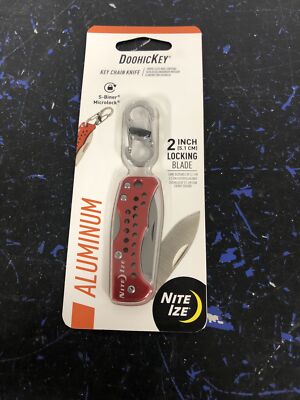 Nite Ize DoohicKey Key Chain Knife - Folding Pocket Knife on Carabiner for Keys 