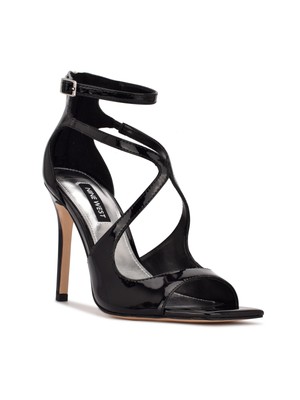 

Женские черные лакированные босоножки на каблуке-шпильке NINE WEST Tulah с квадратным носком, размер 11 м, Черный, WNTULAH3